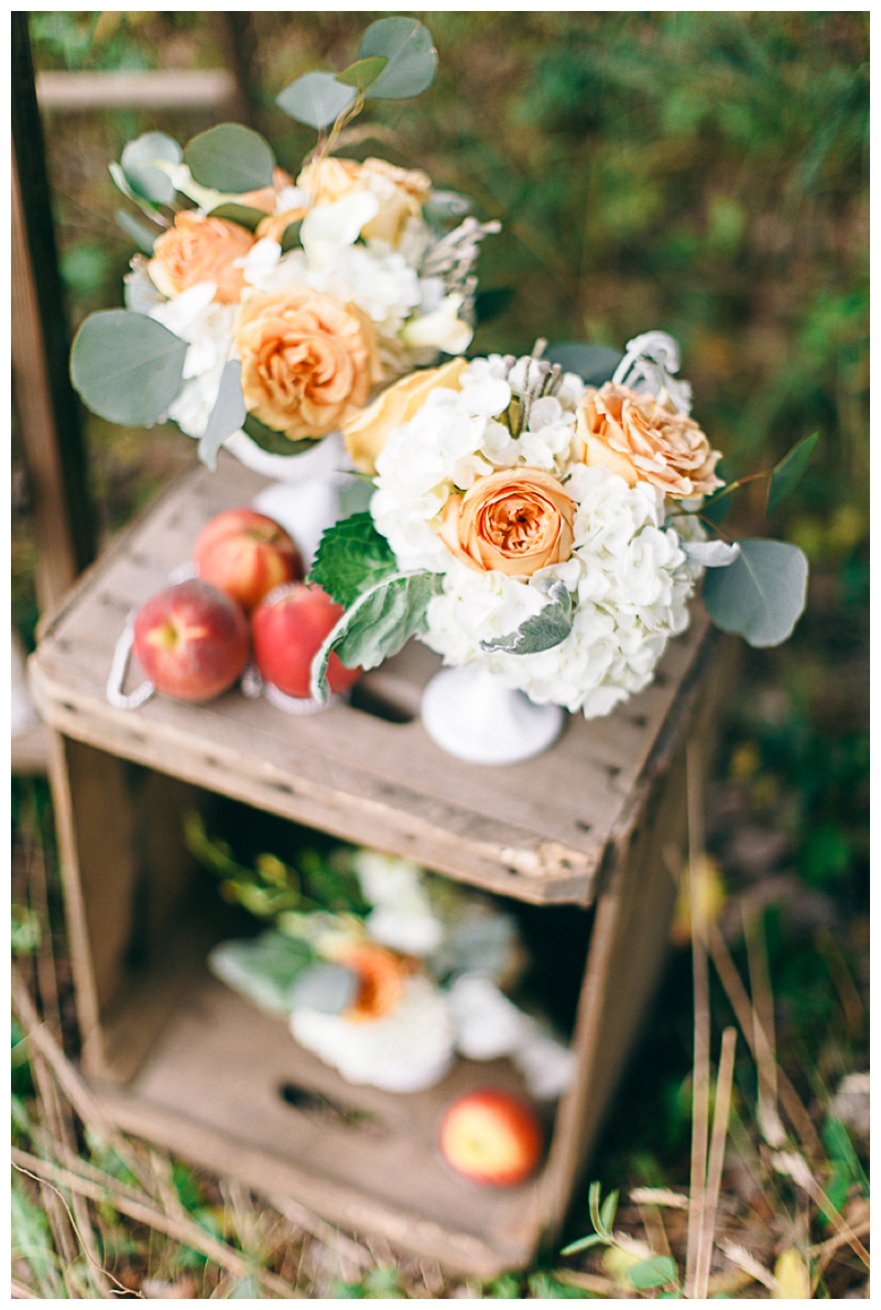 Nikki Santerre Photography_Virginia Fine Art Film Wedding Photographer_Southern Peaches Styled Shoot_Floral Ladder_Black Creek Flowers and Sweets_0002