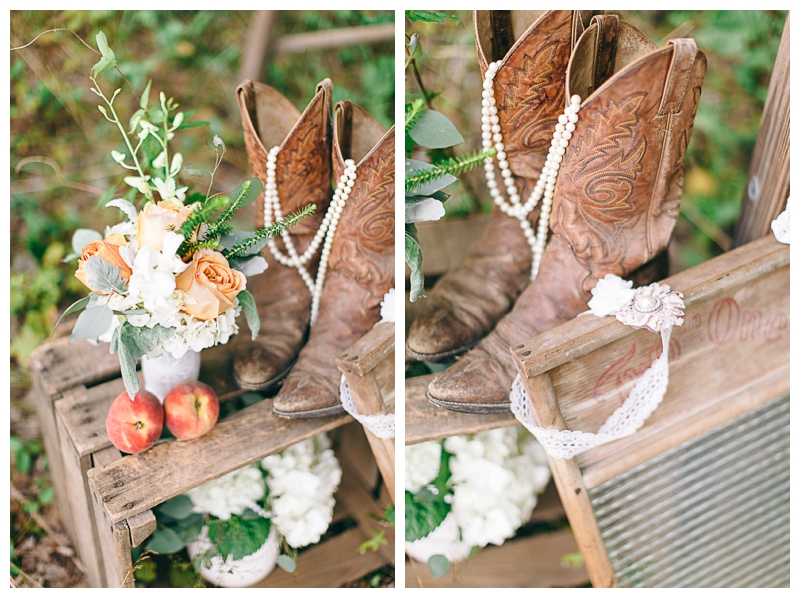 Nikki Santerre Photography_Virginia Fine Art Film Wedding Photographer_Southern Peaches Styled Shoot_Floral Ladder_Black Creek Flowers and Sweets_0006