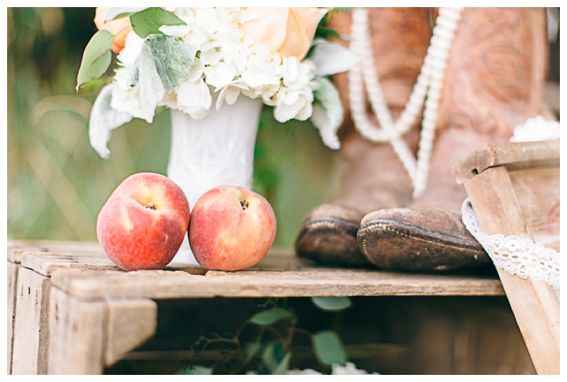 Nikki Santerre Photography_Virginia Fine Art Film Wedding Photographer_Southern Peaches Styled Shoot_Floral Ladder_Black Creek Flowers and Sweets_0007