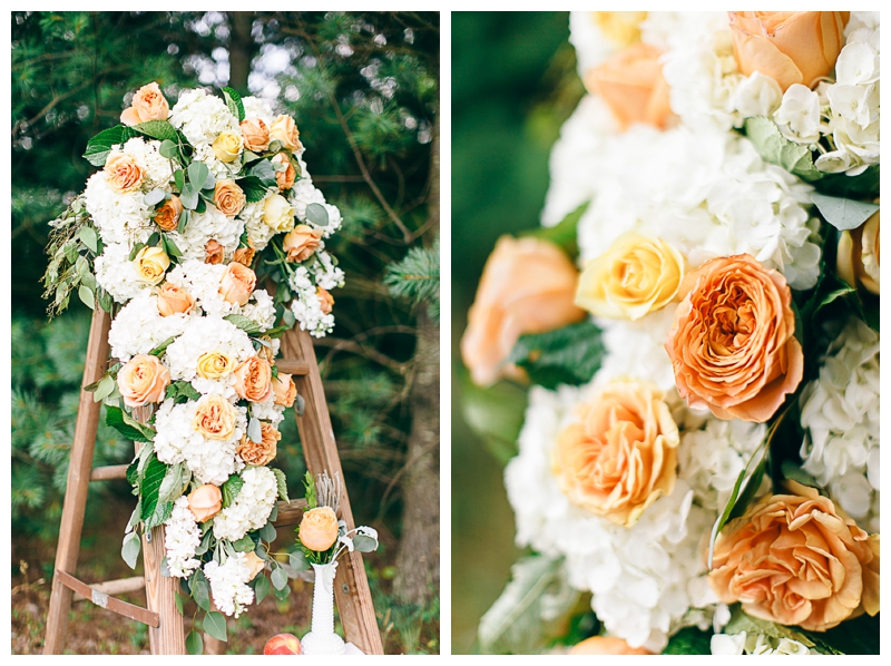 Nikki Santerre Photography_Virginia Fine Art Film Wedding Photographer_Southern Peaches Styled Shoot_Floral Ladder_Black Creek Flowers and Sweets_0009