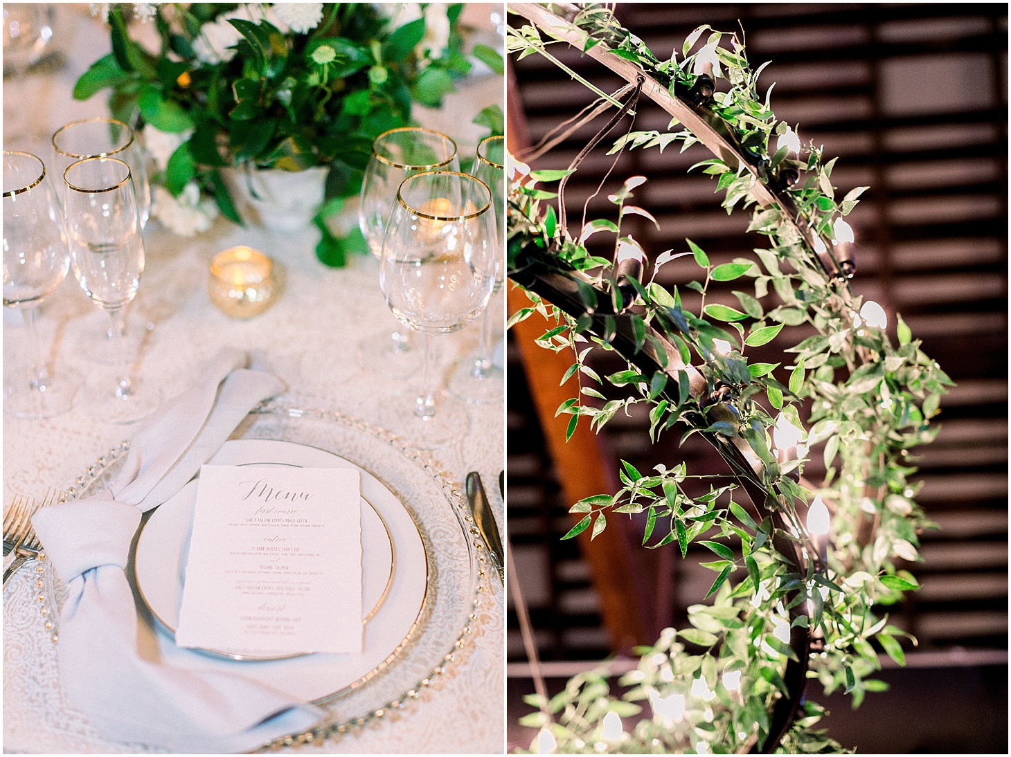 Reception Details | Chic Estate Wedding at Tranquility Farm | Nikki Santerre Destination Film Wedding Photography