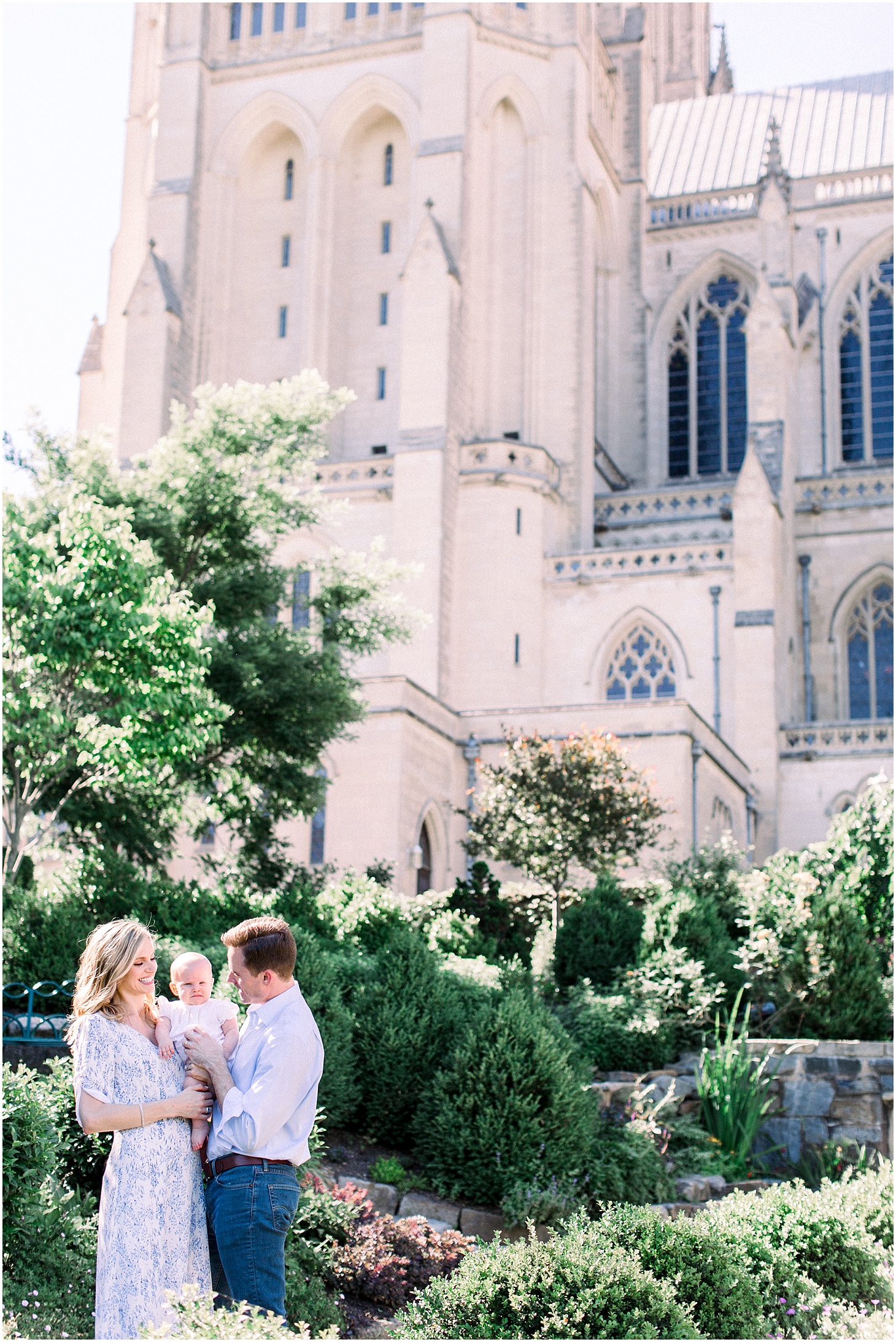 Family Session on Film at the National Cathedral | Nikki Santerre Photography | Virginia Motherhood Film Photographer