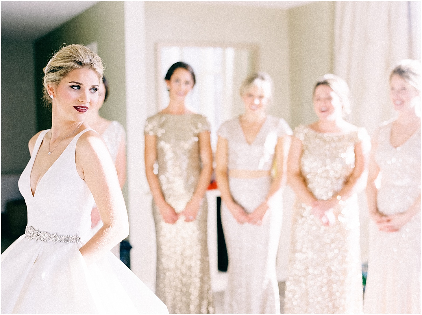 Bride and Bridesmaids Getting Ready | Nikki Santerre Photography | Virginia Fine Art Film Photographer